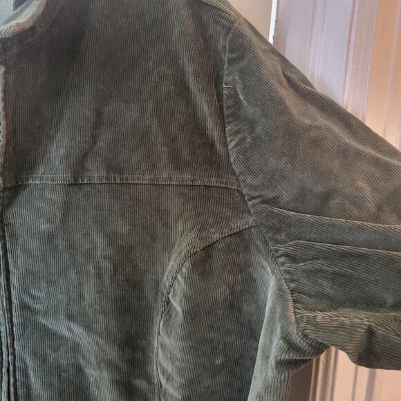 New Fashion Bug Green Corduroy Motorcycle Jacket Sz 30/32 - Picture 14 of 16